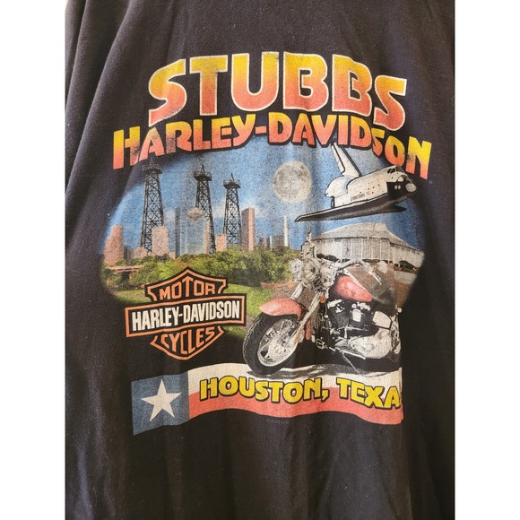 Stubbs Harley Davidson Cycles Houston‎ Texas T Shirt Mens 4XL Biker Streetwear - Picture 4 of 7